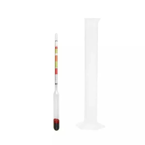 Hydrometer+glass for measuring alcohol